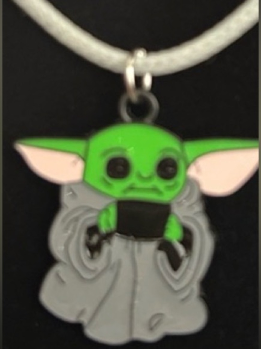 Kids Green Character Pendant Necklace - Cute Baby Alien Charm